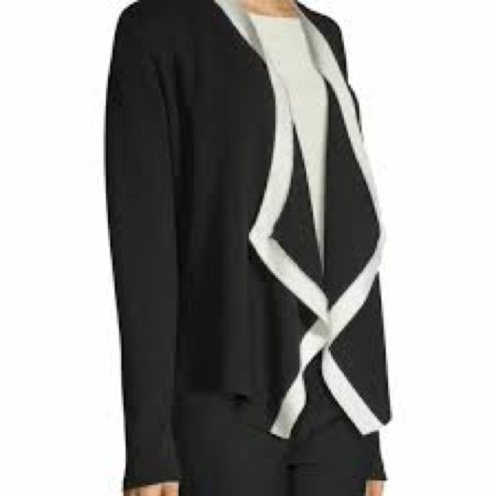 Eileen Fisher Black and White Cardigan NWOT LARGE - Picture 2 of 6
